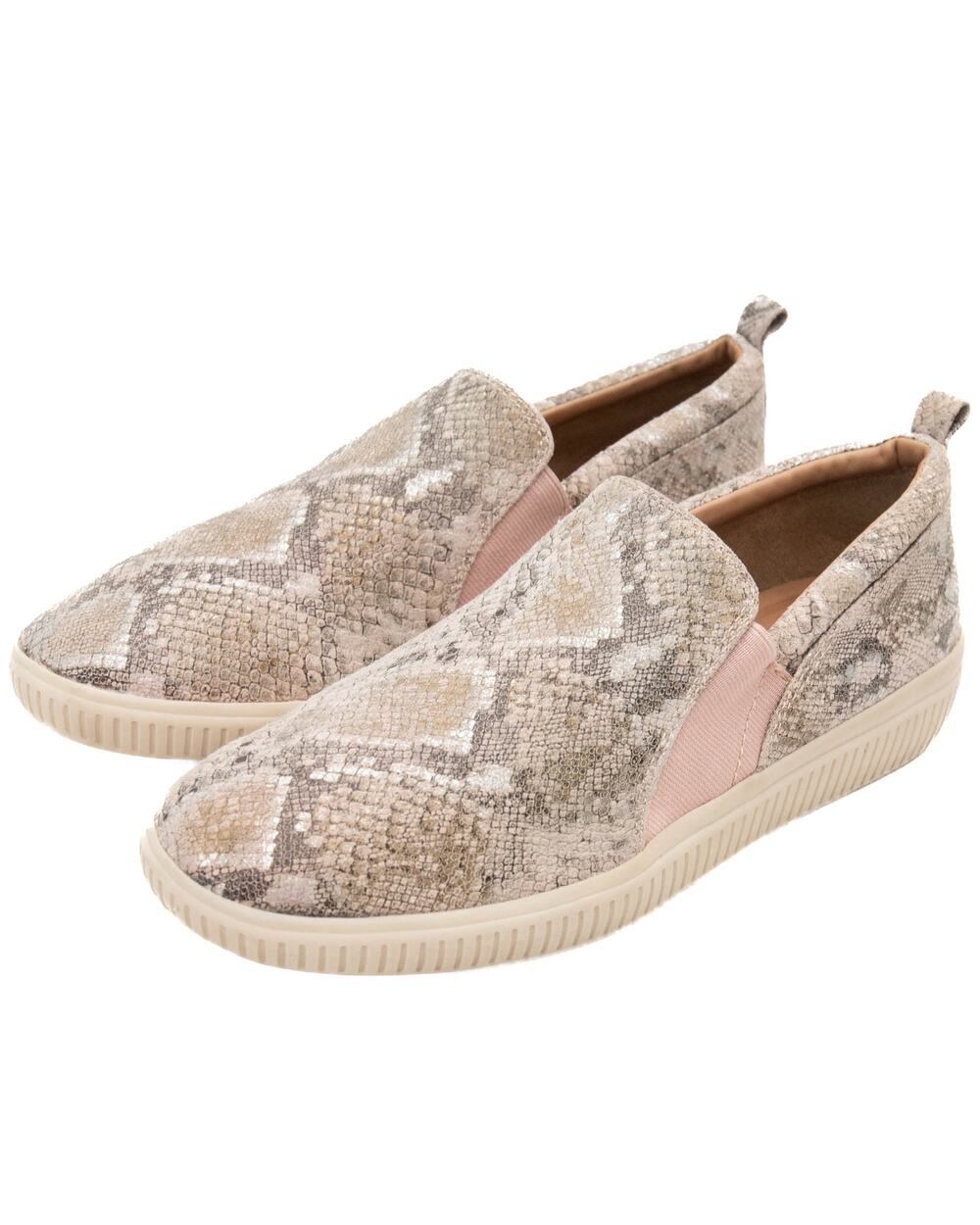 Nurture Pink Brayline Snakeskin Slip-On Sneakers Size 8.5